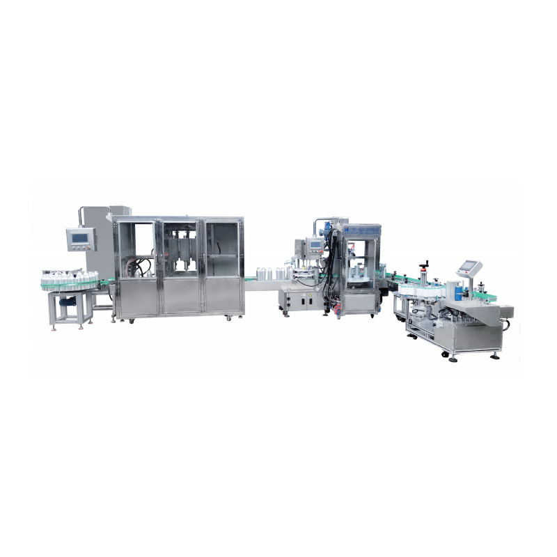 Automatic filling and capping screw cap marking line