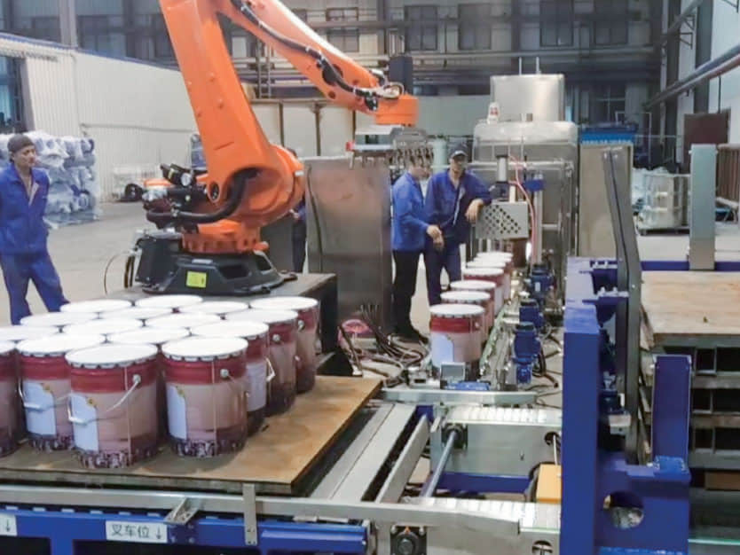 Palletizing and handling on-site case